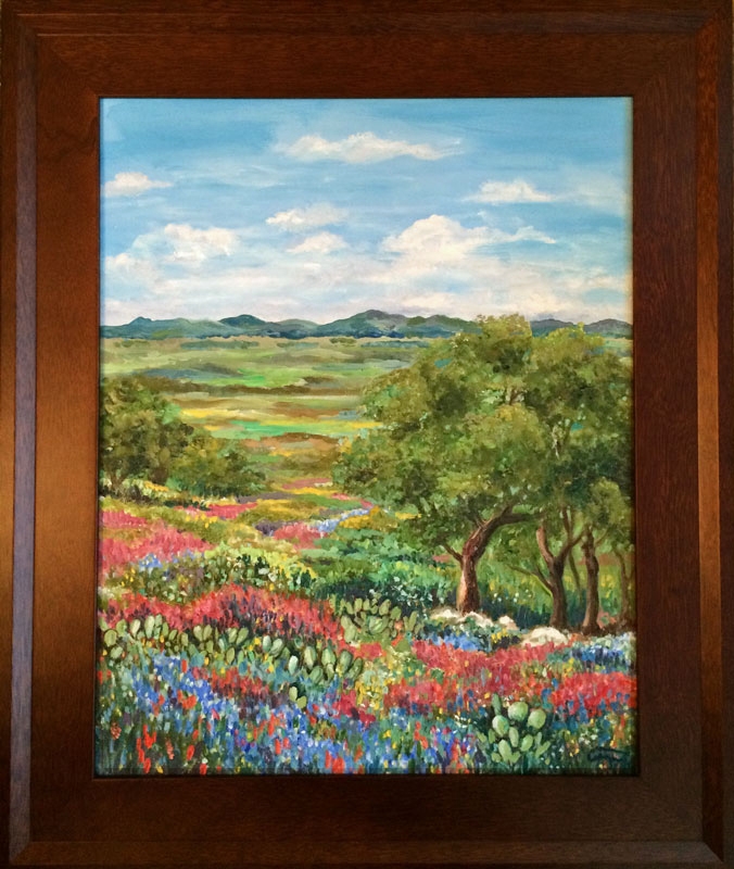 Hill Country Wildflowers by artist Luz Curran-Gartner